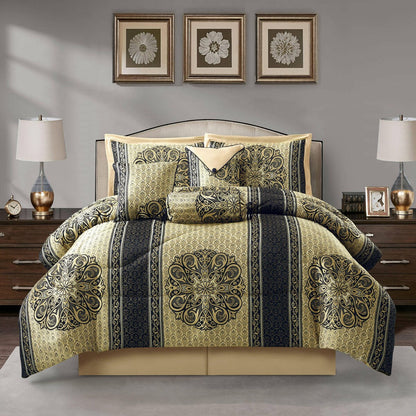 Nanshing Prince 7 Piece Elegant Medallion Comforter Set