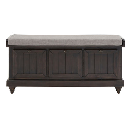 Banc de rangement Granger avec coussin de siège en lin par iNSPIRE Q Classic