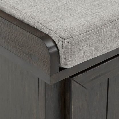 Banc de rangement Granger avec coussin de siège en lin par iNSPIRE Q Classic