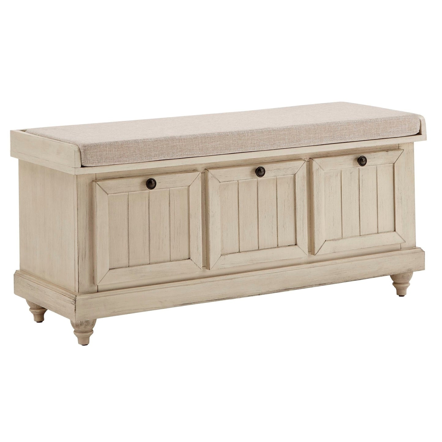 Banc de rangement Granger avec coussin de siège en lin par iNSPIRE Q Classic