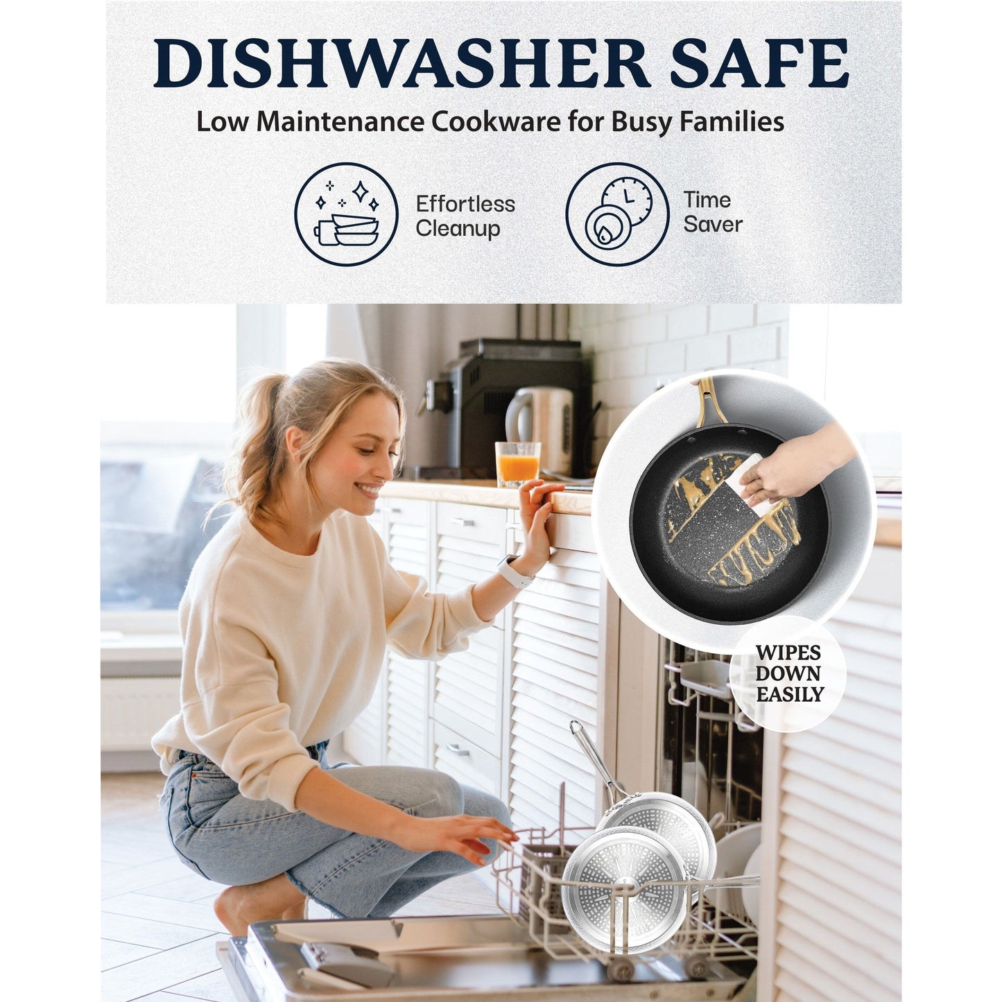 Ensemble de cuisine antiadhésif Granitestone Charleston en 15 pièces, forgé à la main