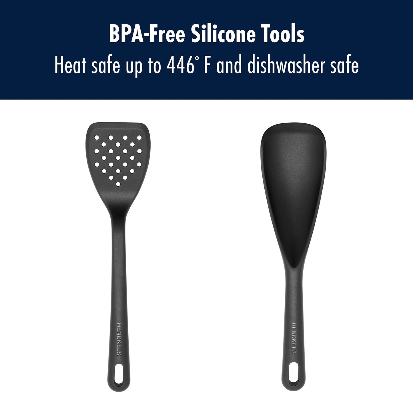 Ensemble de 3 poêles HENCKELS Paradigm avec pelle et cuillère de service offertes - 5 pièces