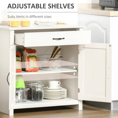 Buffet HOMCOM style porte de grange de ferme, 32 pouces, meuble de rangement, bar à café pour salon ou entrée