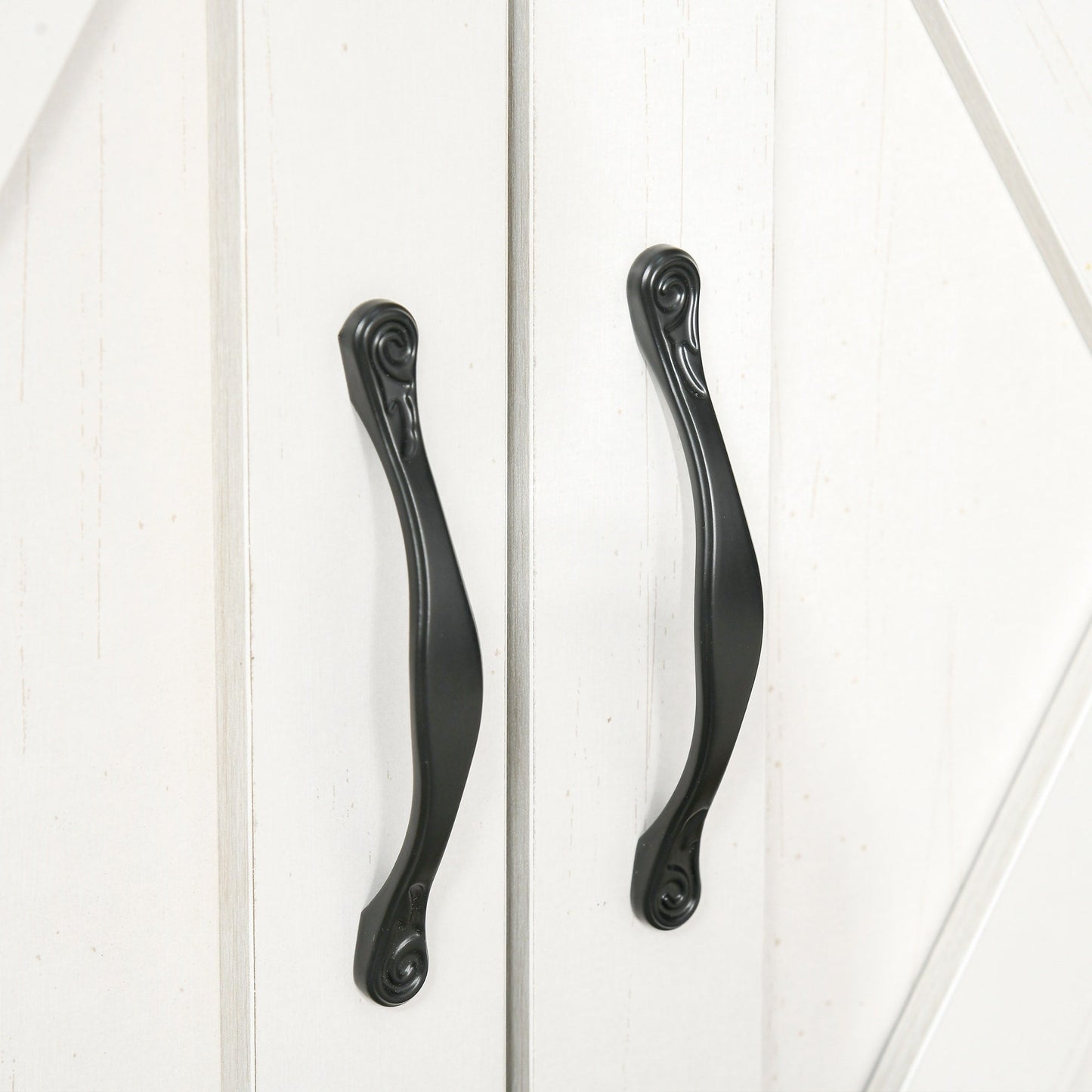 Buffet HOMCOM style porte de grange de ferme, 32 pouces, meuble de rangement, bar à café pour salon ou entrée