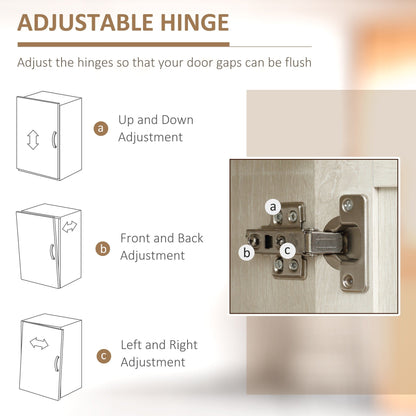 HOMCOM Étagère de rangement pour cuisine, armoire de rangement à 2 portes avec 5 niveaux de rangement et 2 étagères réglables pour salle à manger (63 pouces)