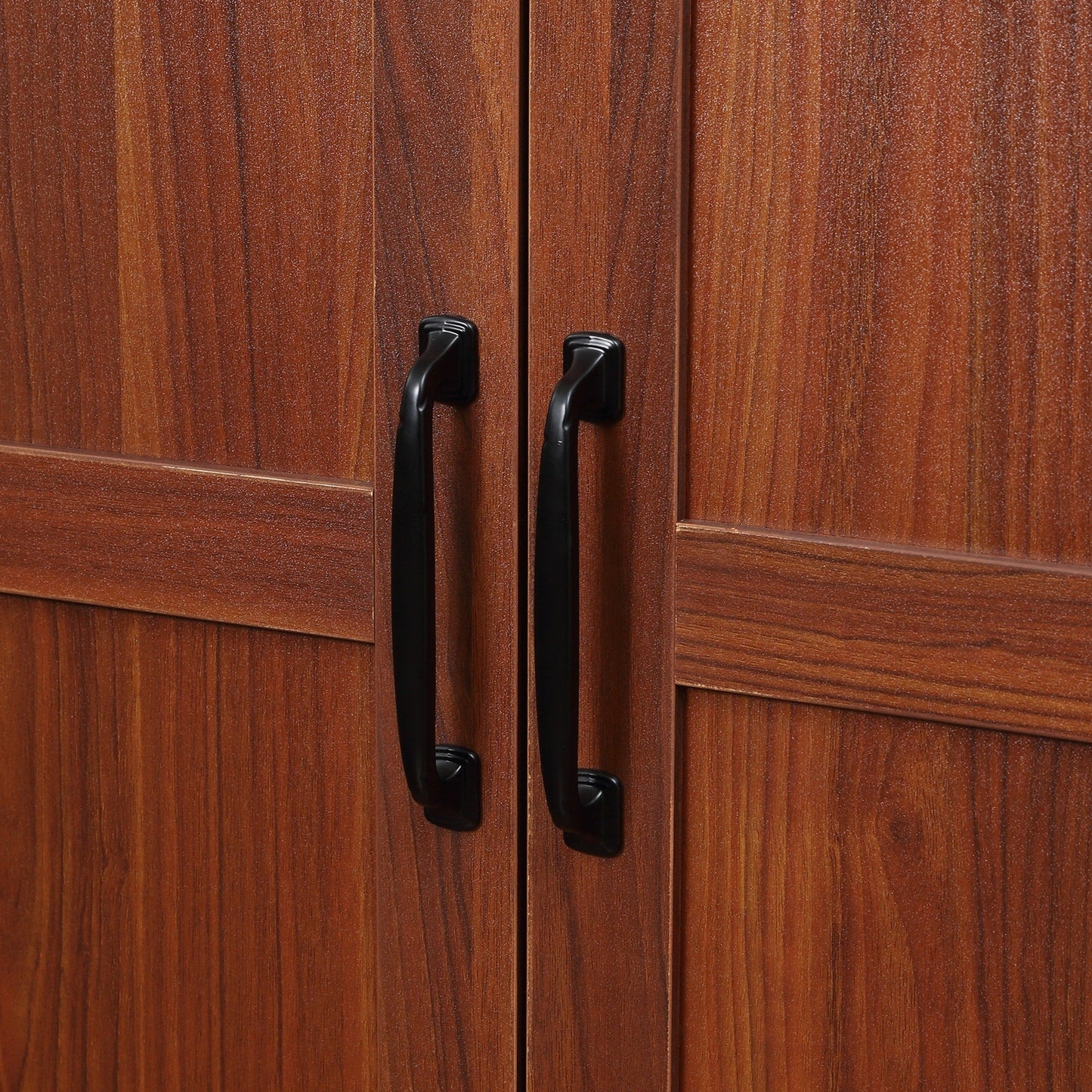 HOMCOM Étagère de rangement pour cuisine, armoire de rangement à 2 portes avec 5 niveaux de rangement et 2 étagères réglables pour salle à manger (63 pouces)