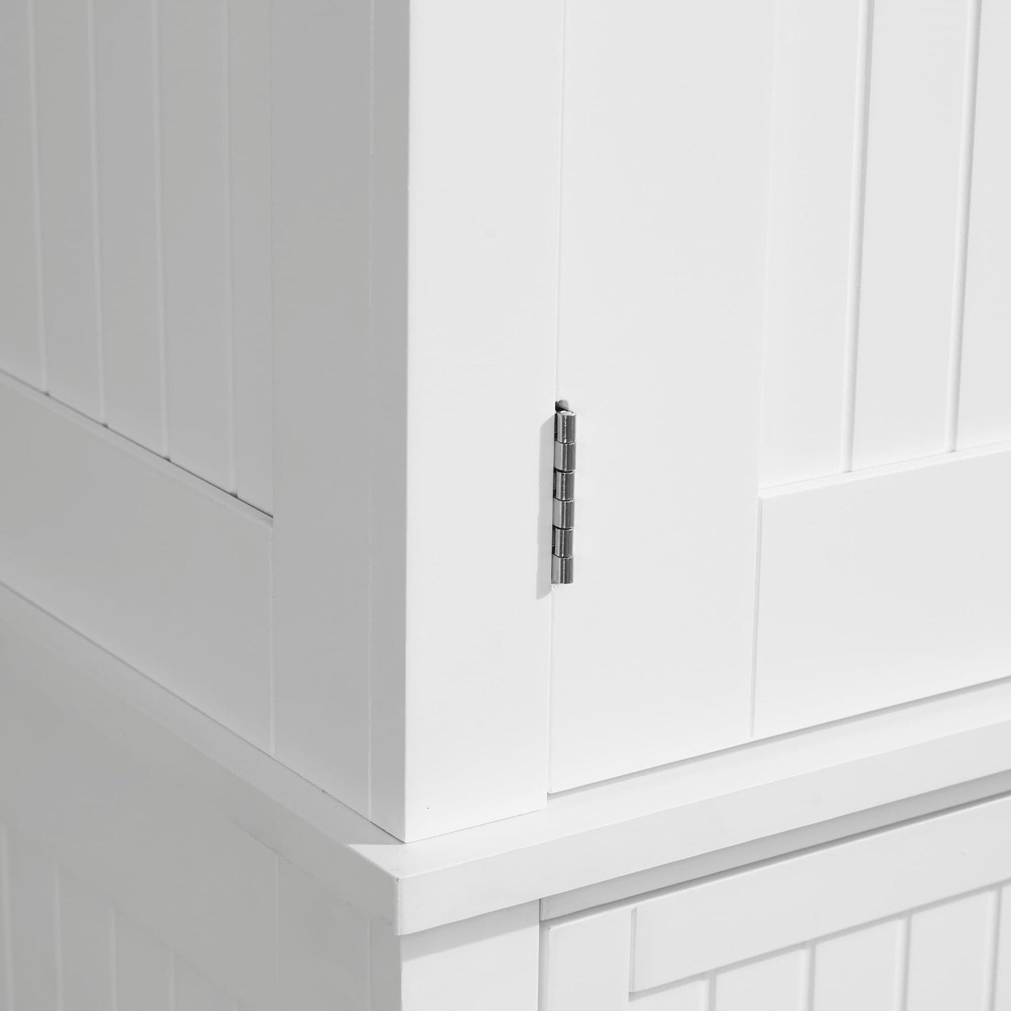 Armoire de rangement de cuisine HOMCOM 72, style traditionnel, à poser, avec portes et 3 étagères réglables, blanche