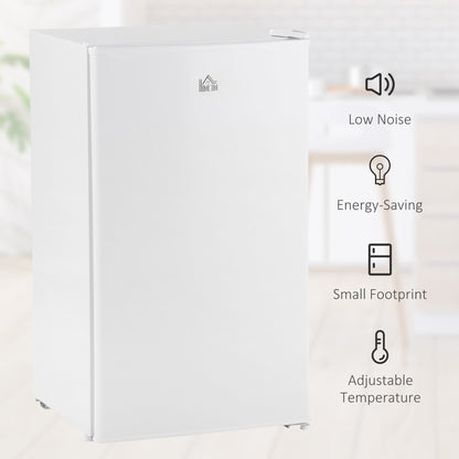 Mini réfrigérateur HOMCOM 3.2 Cu.Ft avec congélateur, réfrigérateur compact à porte simple avec thermostat réglable pour chambre à coucher