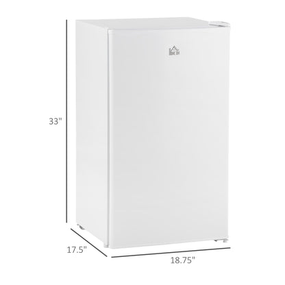 Mini réfrigérateur HOMCOM 3.2 Cu.Ft avec congélateur, réfrigérateur compact à porte simple avec thermostat réglable pour chambre à coucher
