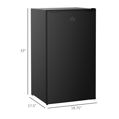 Mini réfrigérateur HOMCOM 3.2 Cu.Ft avec congélateur, réfrigérateur compact à porte simple avec thermostat réglable pour chambre à coucher