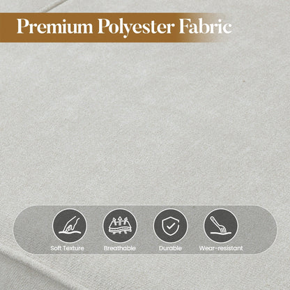 Canapé 3 places HOOOWOOO Mid-Century, recouvert de tissu, avec pieds en bois pour salon