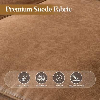 Canapé 3 places HOOOWOOO Mid-Century, recouvert de tissu, avec pieds en bois pour salon