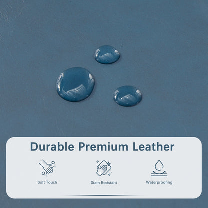 Ottoman rectangulaire de rangement recouvert de simili cuir - 50,3 x 17,50 x 18 pouces