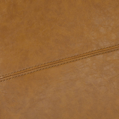 Ottoman rectangulaire de rangement recouvert de simili cuir - 50,3 x 17,50 x 18 pouces