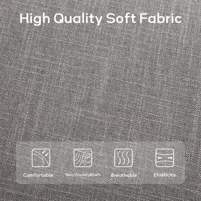 Banc d'entrée recouvert de tissu, banc de chambre à coucher pour le pied du lit beige, en bois massif, 44 pouces