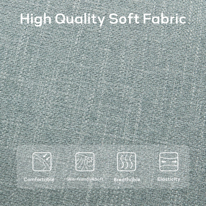 Banc d'entrée recouvert de tissu, banc de chambre à coucher pour le pied du lit beige, en bois massif, 44 pouces