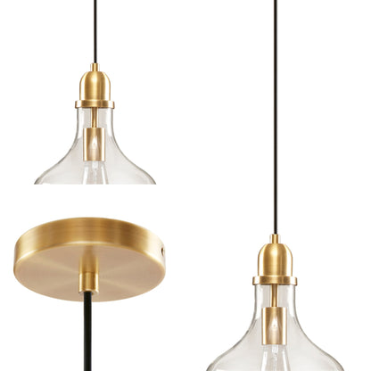 INK+IVY Auburn Bell Shaped Hanging Glass Pendant Light