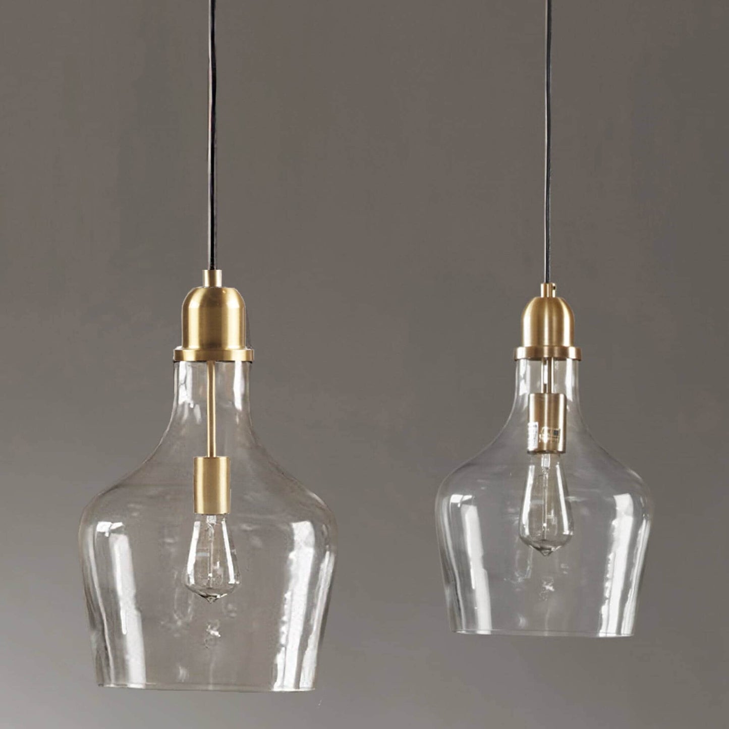 INK+IVY Auburn Bell Shaped Hanging Glass Pendant Light