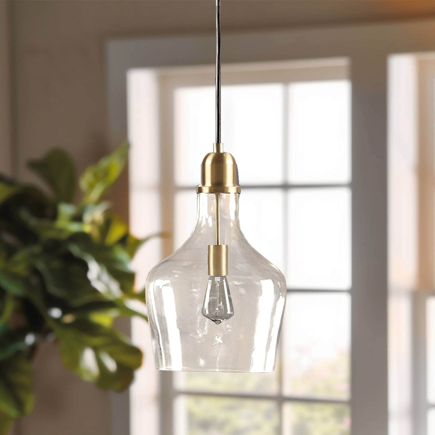 INK+IVY Auburn Bell Shaped Hanging Glass Pendant Light