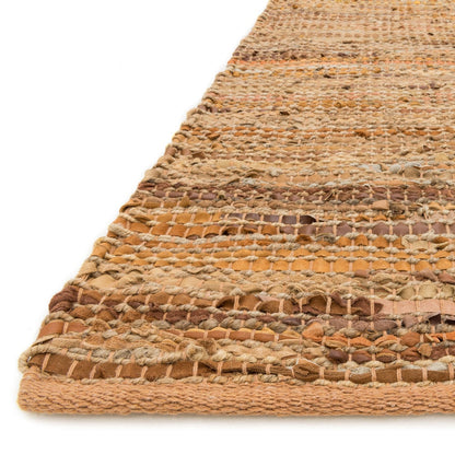 Alexander Home Farmhouse Jute and Leather Handwoven Area Rug