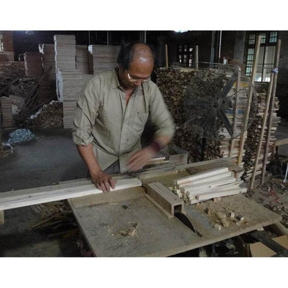 Paravent en bambou ondulé fait à la main, 1,80 m (Chine)