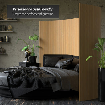 Paravent en bambou ondulé fait à la main, 1,80 m (Chine)