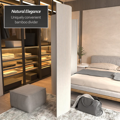 Paravent en bambou ondulé fait à la main, 1,80 m (Chine)