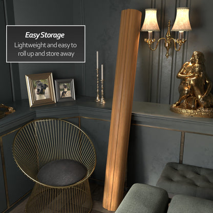 Paravent en bambou ondulé fait à la main, 1,80 m (Chine)