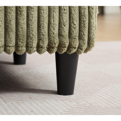 Harmonia 109 W Oversized Corduroy Sofa Bed, Deep Seat Double Lounge Chaise with 4 Pillows