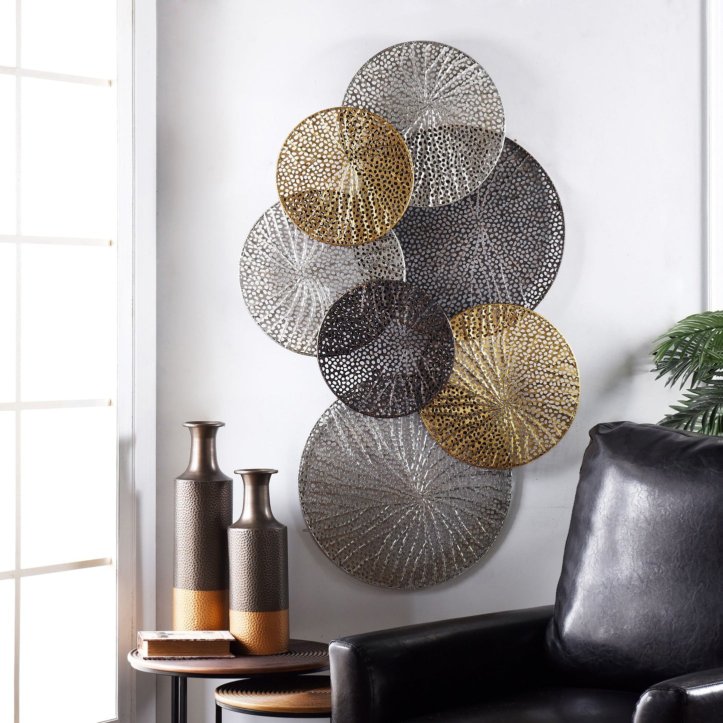 Harp &amp; Finial Sahara - Tableau mural en métal multicolore