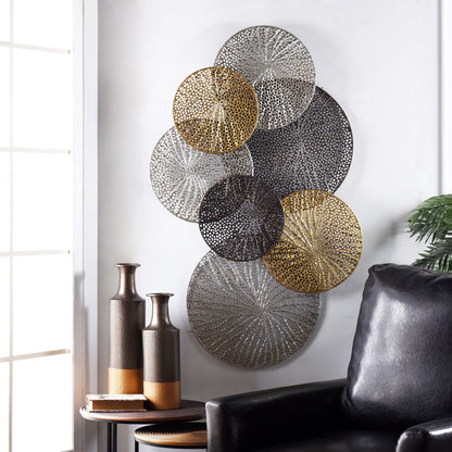 Harp &amp; Finial Sahara - Tableau mural en métal multicolore