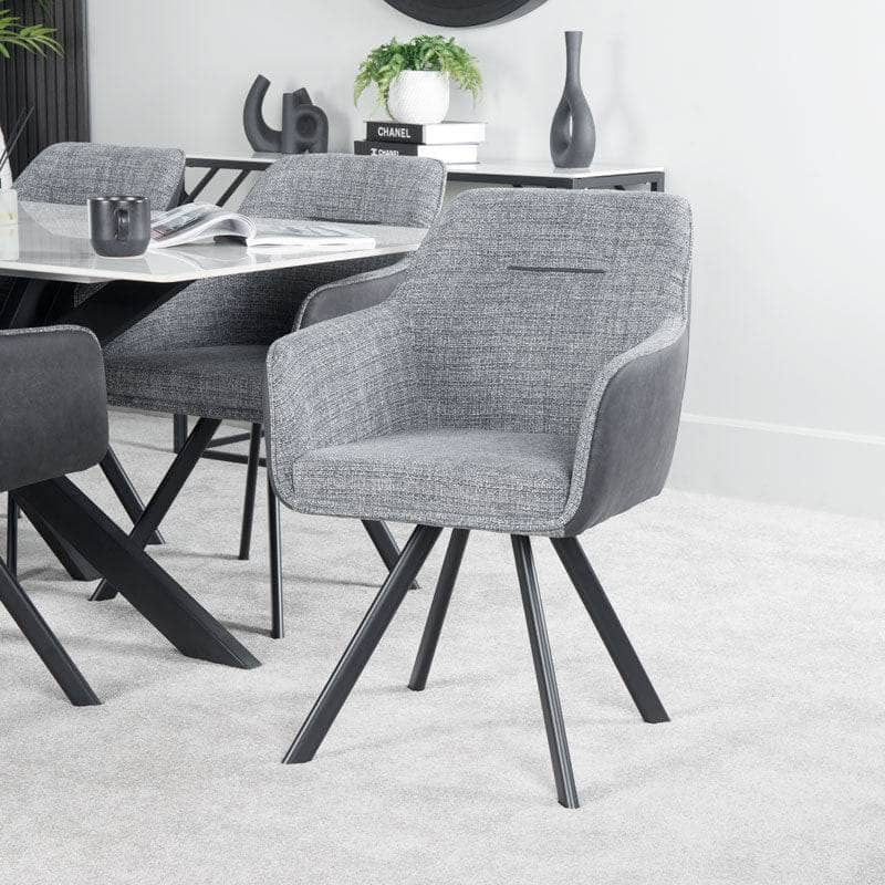 Harper Swivel Dining Chair - Grey
