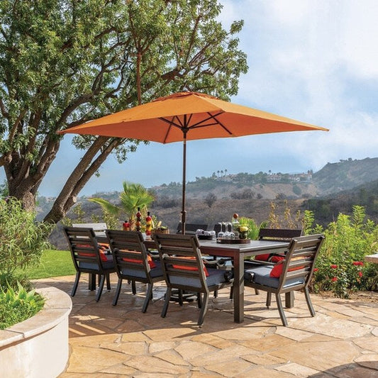Parasol inclinable rectangulaire SimplyShade Catalina de 3 mètres (10 pieds) avec bouton-poussoir
