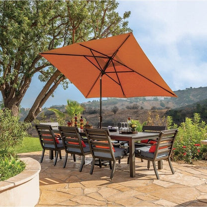 Parasol inclinable rectangulaire SimplyShade Catalina de 3 mètres (10 pieds) avec bouton-poussoir