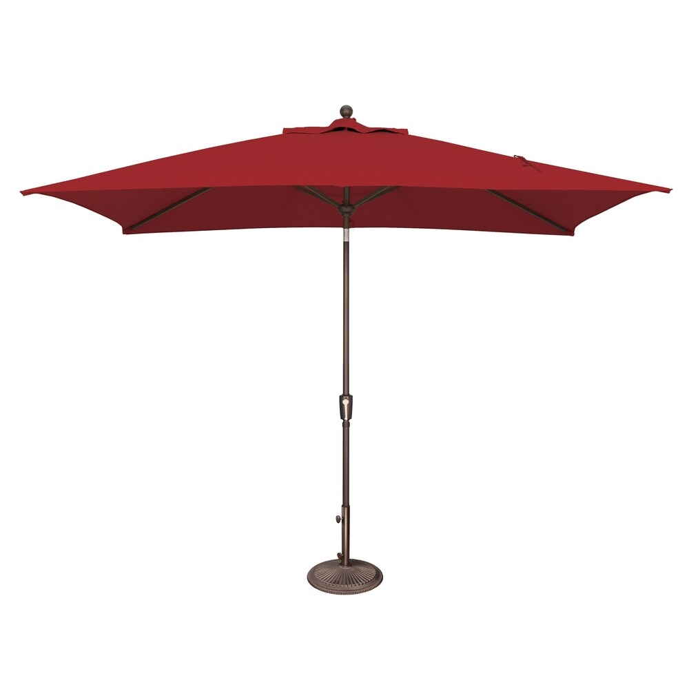 Parasol inclinable rectangulaire SimplyShade Catalina de 3 mètres (10 pieds) avec bouton-poussoir