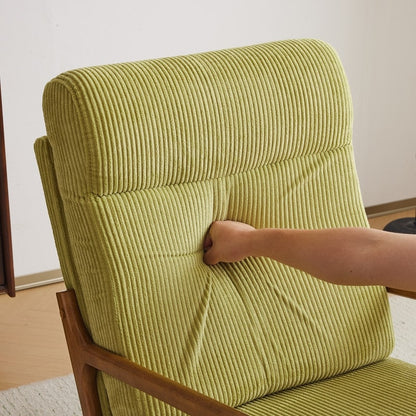 Fauteuil de loisirs à dossier haut avec accoudoirs en bois massif, fauteuil d'appoint.