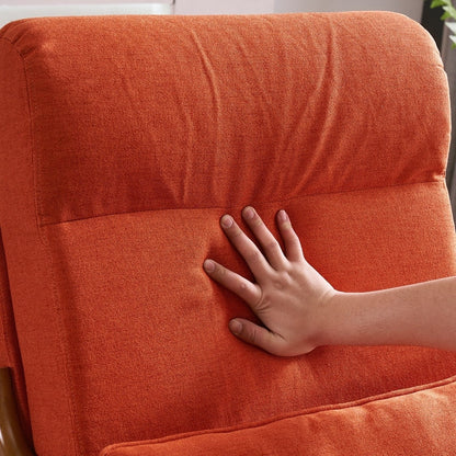 Fauteuil de loisirs à dossier haut avec accoudoirs en bois massif, fauteuil d'appoint.