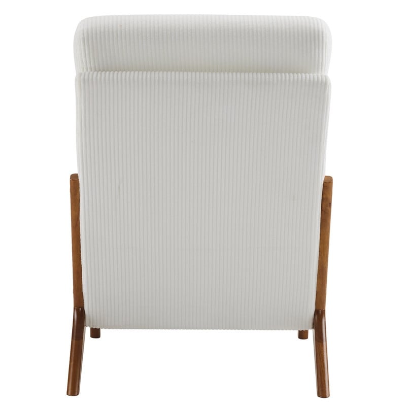 Fauteuil de loisirs à dossier haut avec accoudoirs en bois massif, fauteuil d'appoint.