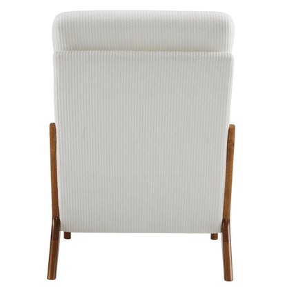 Fauteuil de loisirs à dossier haut avec accoudoirs en bois massif, fauteuil d'appoint.