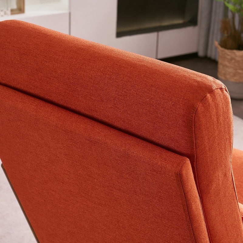 Fauteuil de loisirs à dossier haut avec accoudoirs en bois massif, fauteuil d'appoint.