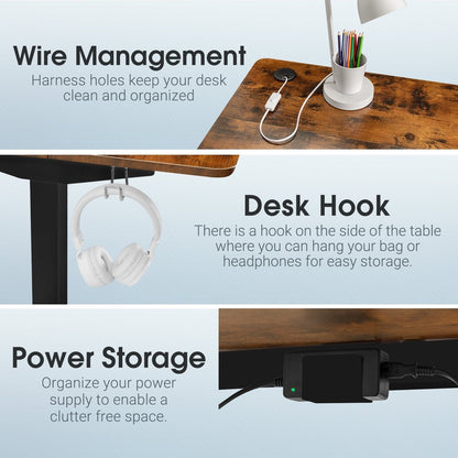 Bureau debout électrique à hauteur réglable Homall