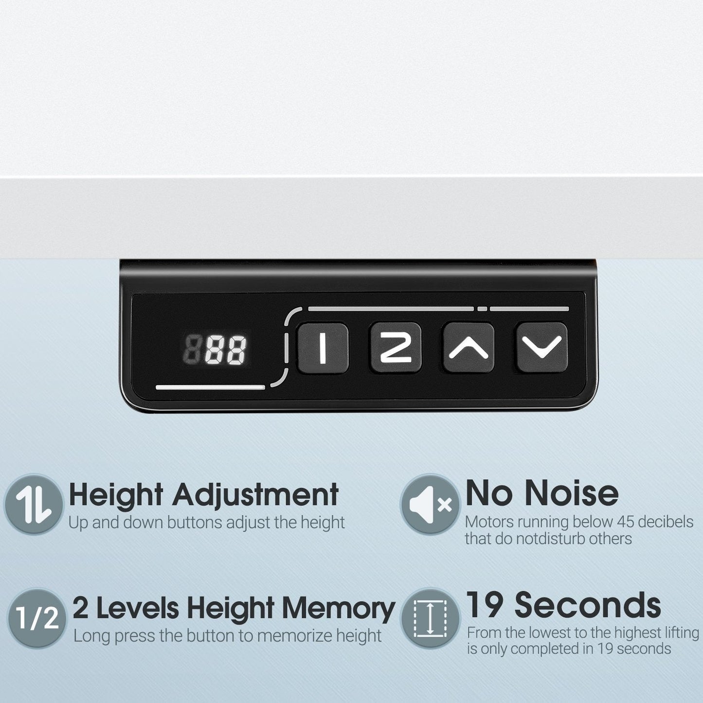 Bureau debout électrique à hauteur réglable Homall