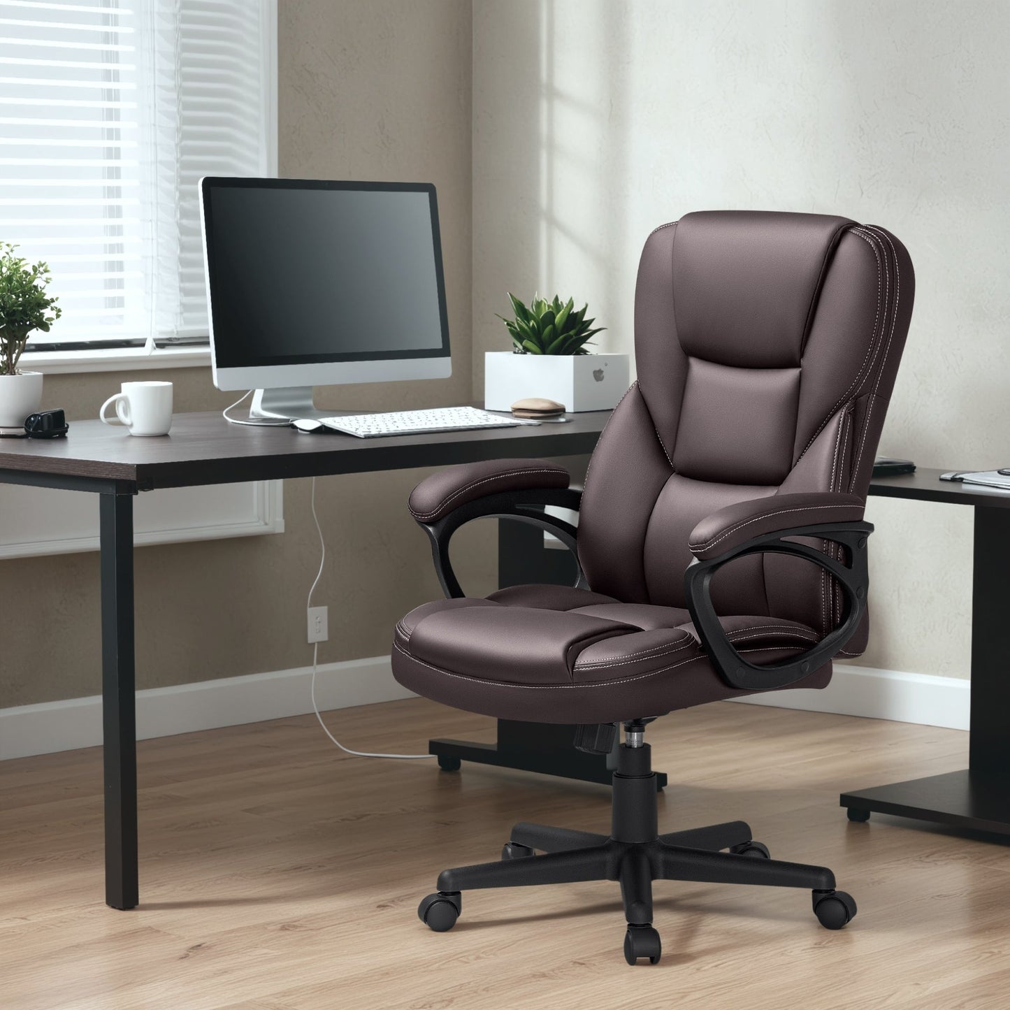 Chaise de bureau Homall, dossier haut, ergonomique, pour ordinateur, pour cadres.
