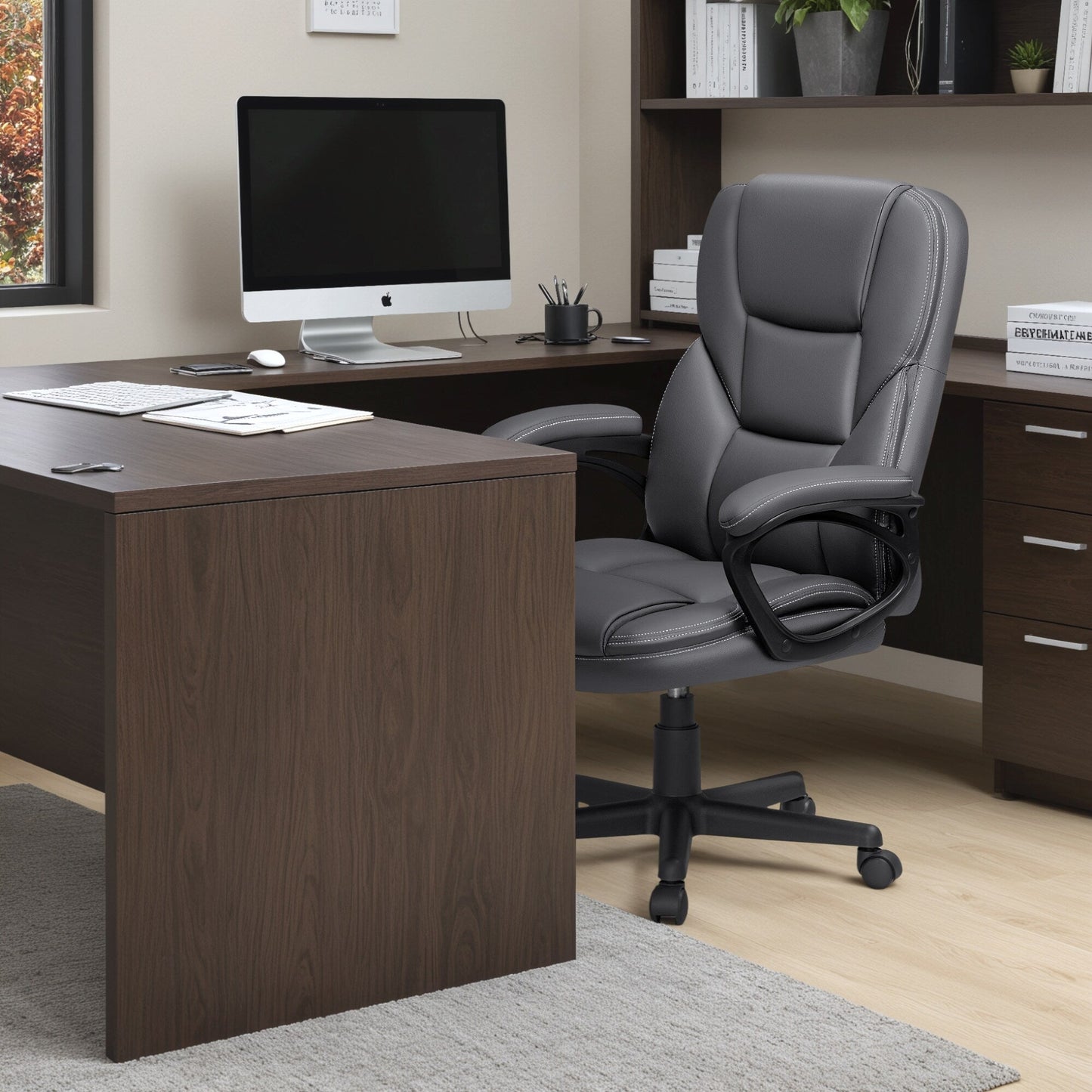 Chaise de bureau Homall, dossier haut, ergonomique, pour ordinateur, pour cadres.