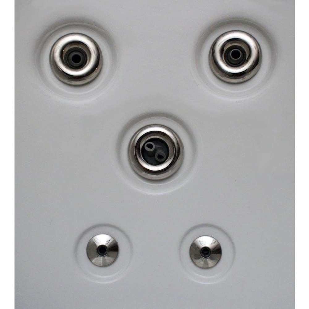Spa pour la maison et le jardin, 5 places, 51 jets, avec jets en acier inoxydable et ozonisation - 80x80x34