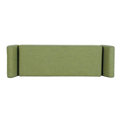 HomePop Banc de rangement moderne en sherpa avec pieds en bois