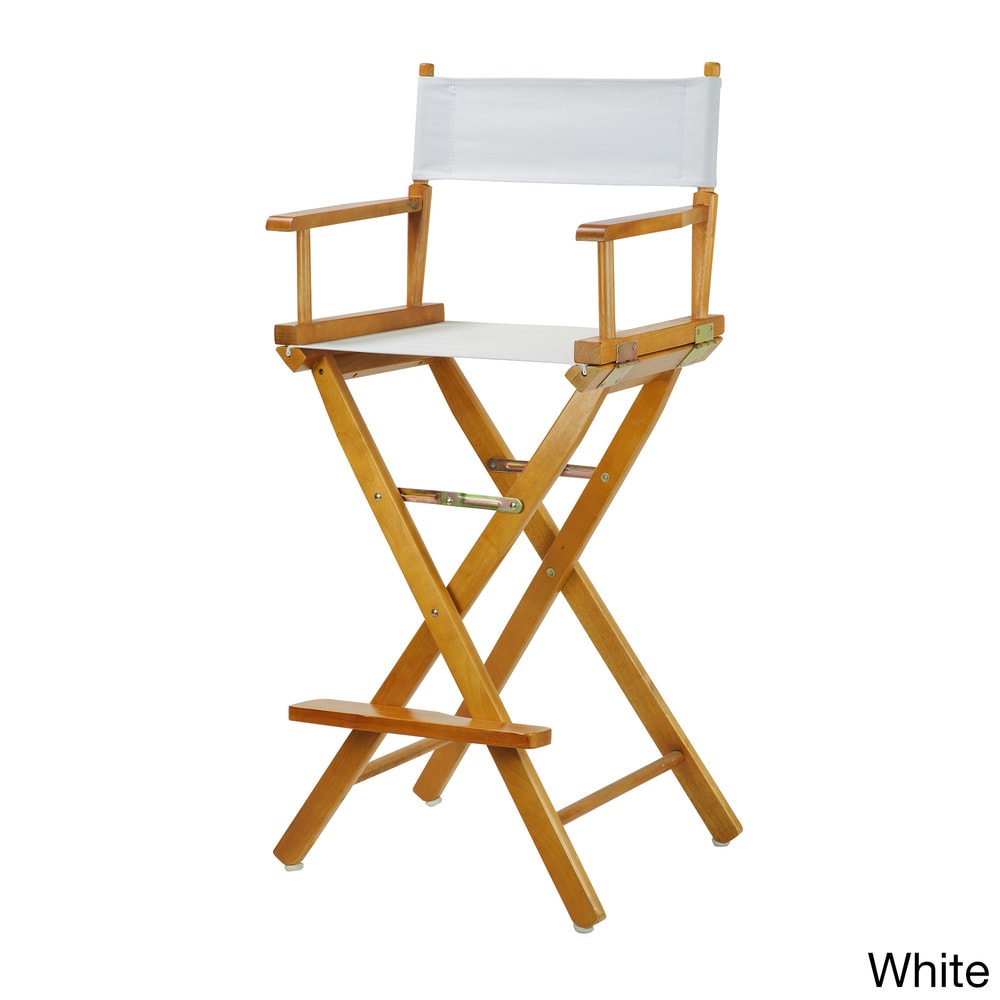 Honey Oak Frame 30-inch Director's Chair