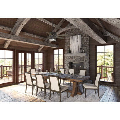 Ventilateur de plafond Hunter 52 Canyon Ridge pour intérieur/extérieur avec éclairage LED, télécommande - Style rustique, industriel, farmhouse