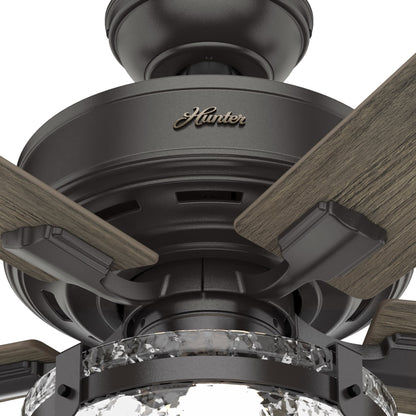 Ventilateur de plafond Hunter 52 Canyon Ridge pour intérieur/extérieur avec éclairage LED, télécommande - Style rustique, industriel, farmhouse