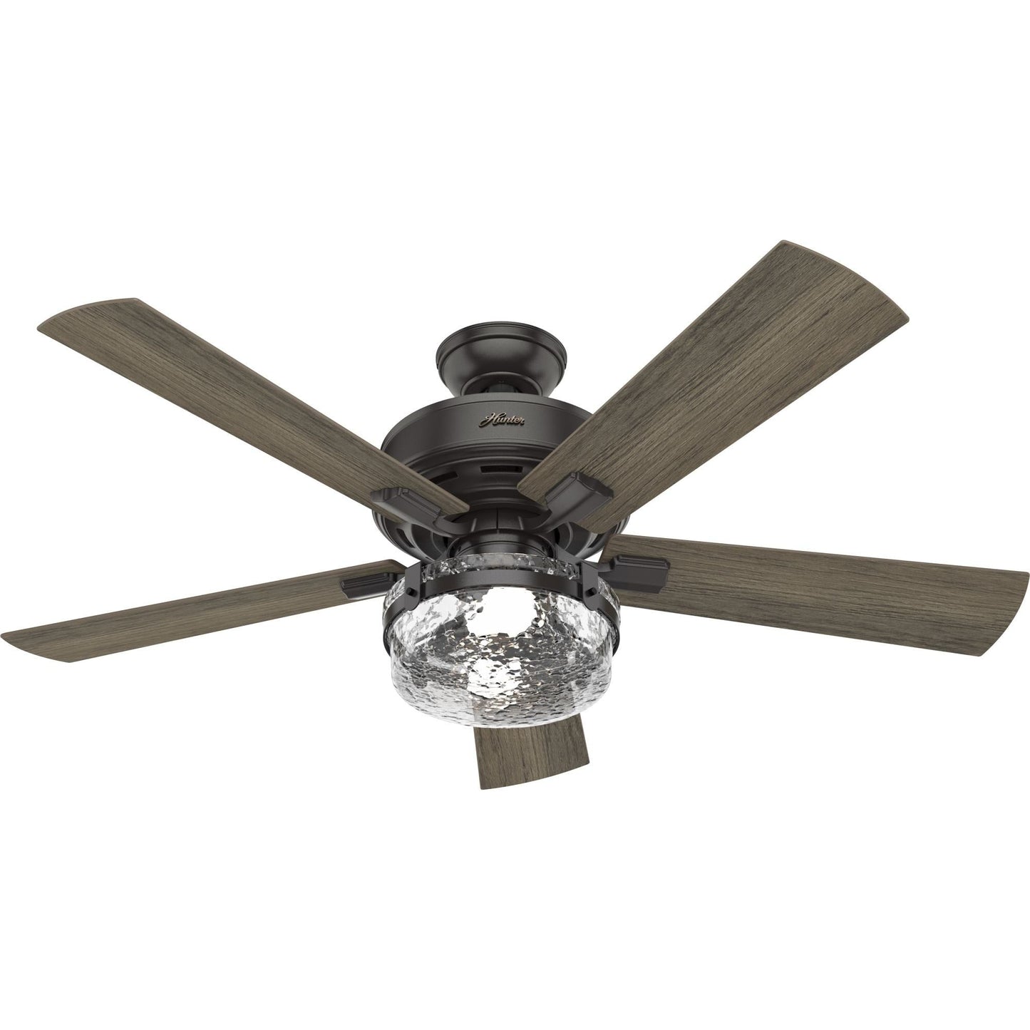 Ventilateur de plafond Hunter 52 Canyon Ridge pour intérieur/extérieur avec éclairage LED, télécommande - Style rustique, industriel, farmhouse
